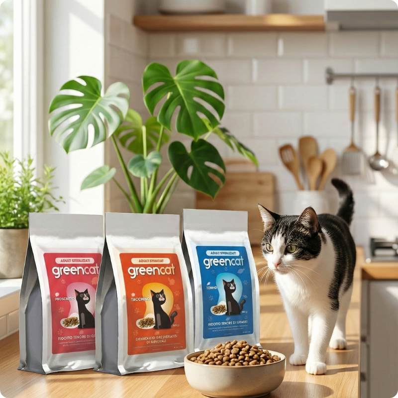 Croccantini naturali per gatti Greencat &ndash; alimentazione sana e bilanciata